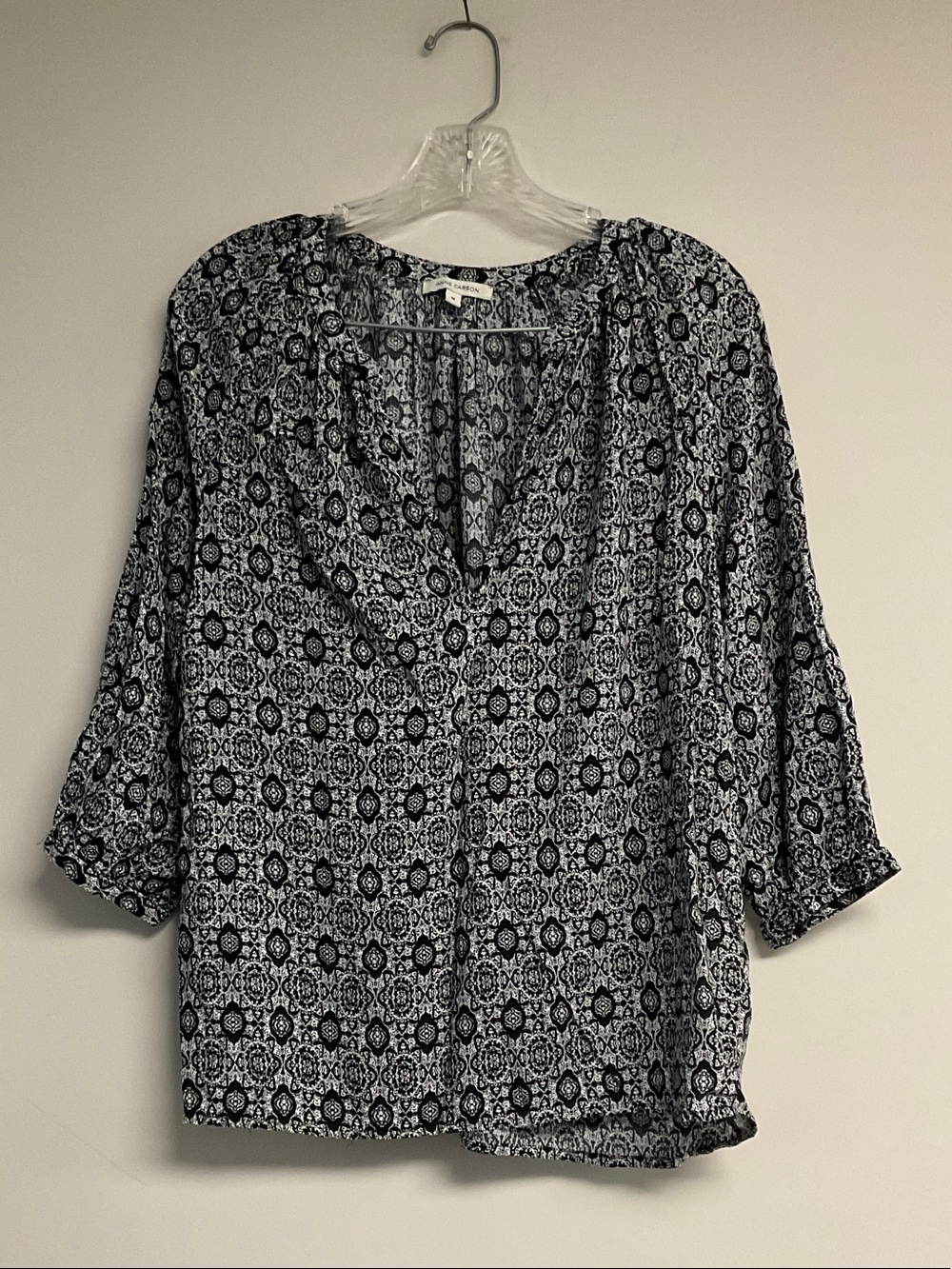 Anne Carson Black and White Printed Tunic Top